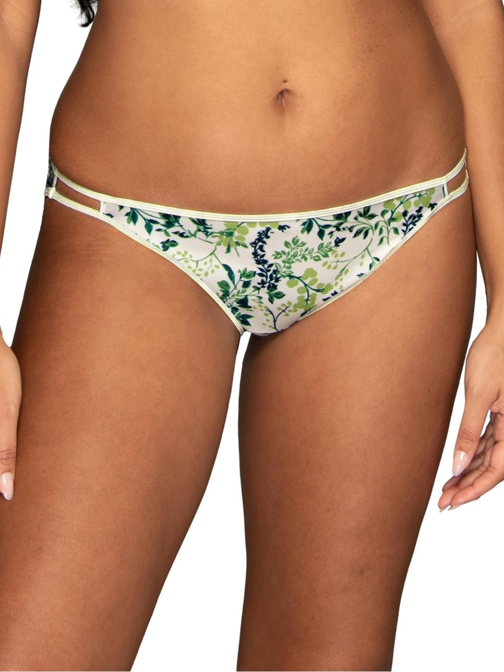 Vanity Fair Illumination Body Shine String Bikini-Leafy Print